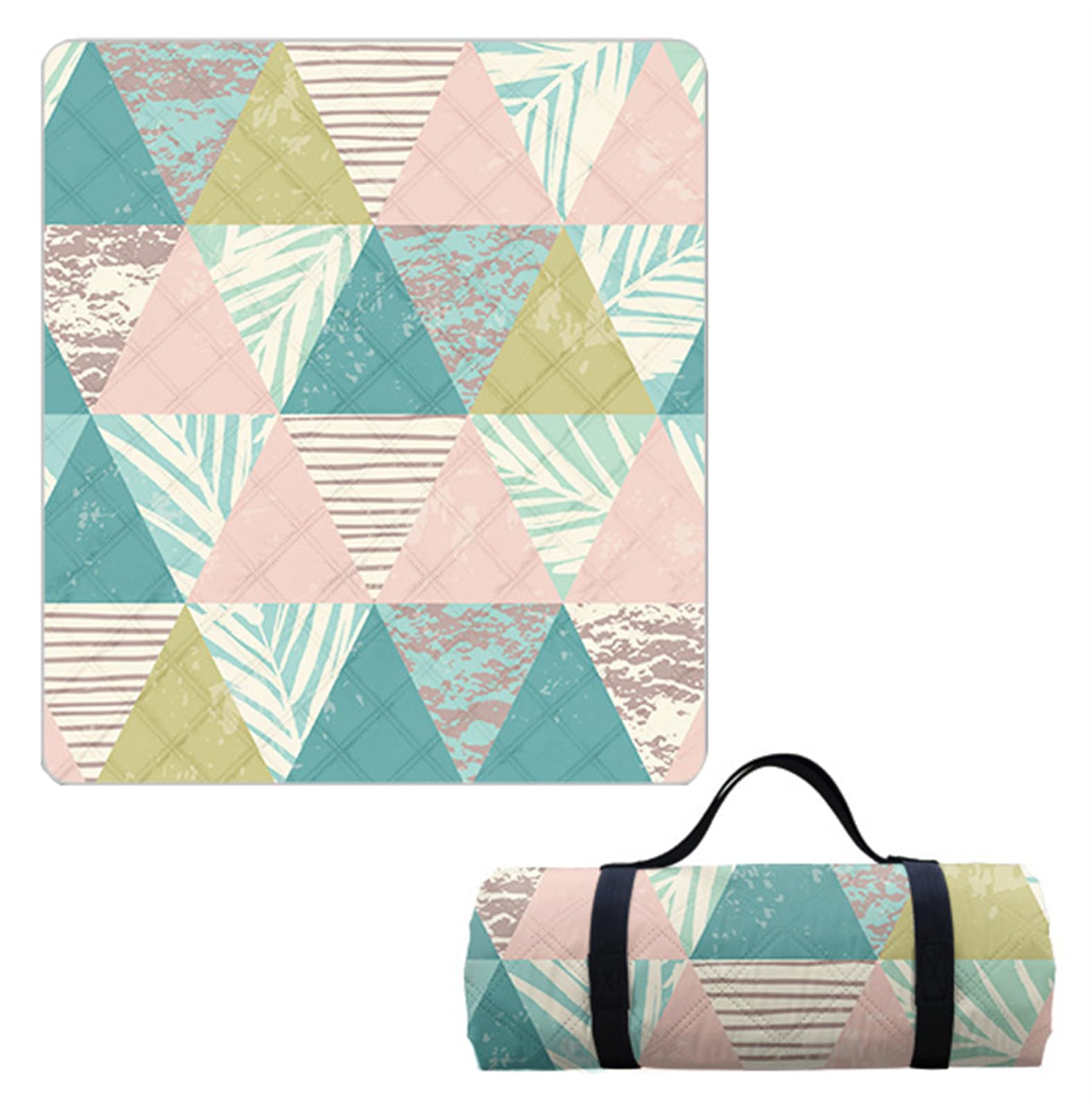 Hayisugal Picnic Blanket 200 x 200 cm Thickened Beach Blanket Sand-Free Waterproof Camping Blanket Picnic Mat Portable Picnic Blanket for Beach, Picnic, Hiking, Park, Travel, Plants H, 200 x 200 cm