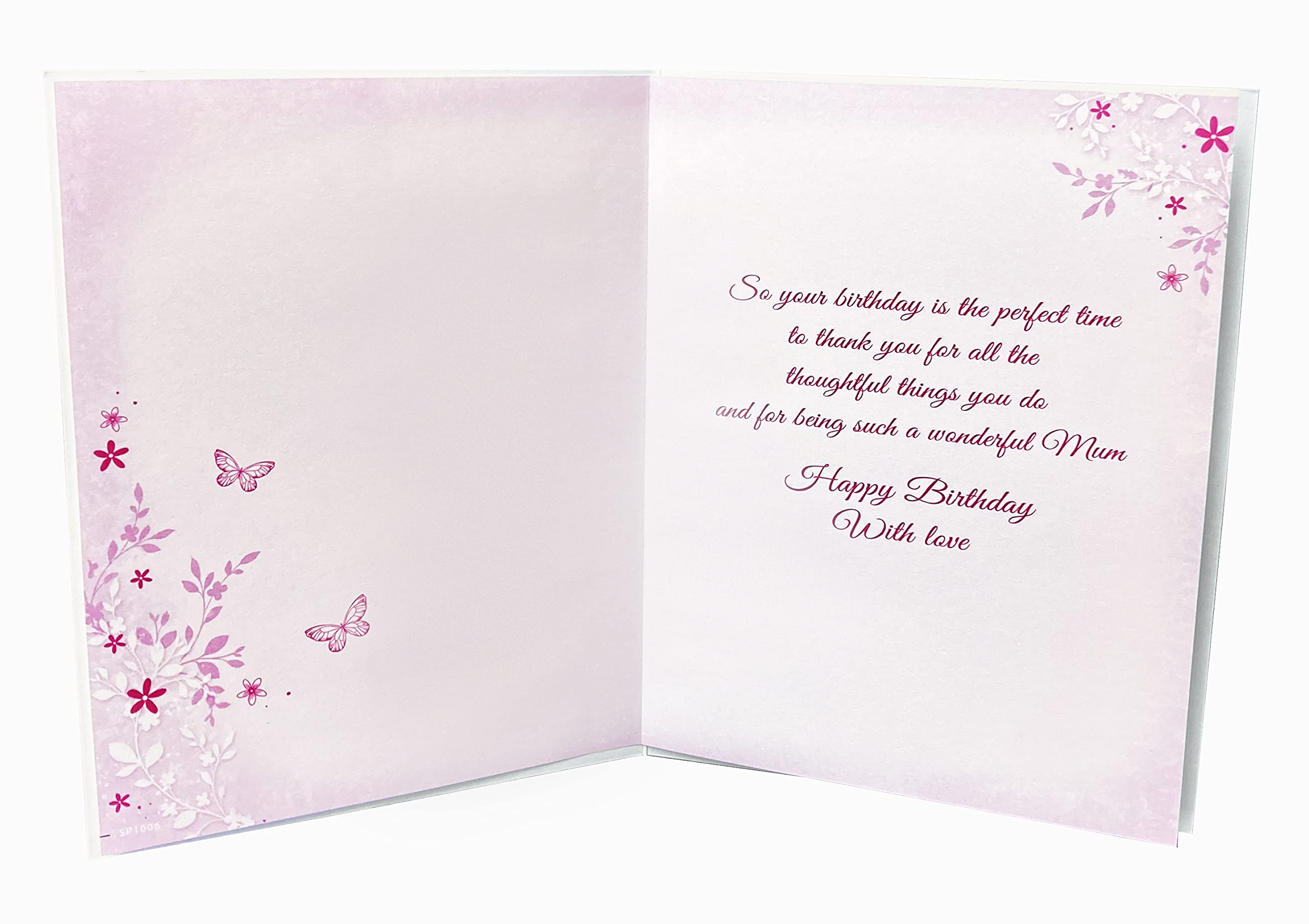 UK Greetings Mum Birthday Card - Sentimental Birthday Greeting Card For
