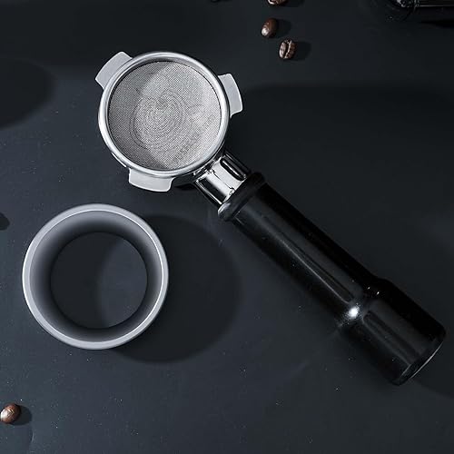 Miniatura 6 de PUSEE Embudo de dosificación de espresso de 2.008 in y pantalla de disco de 2.008 in, anillo dosificador de café magnético de metal de aluminio,