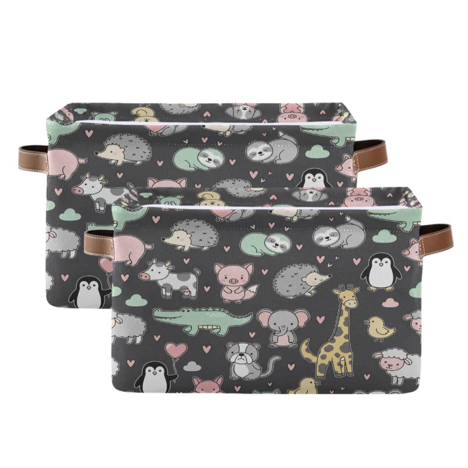 Bac de rangement pliable imperméable lot de 2 grand format pour armoire
