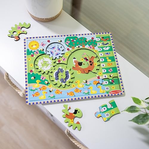 Miniatura 9 de Melissa & Doug Rompecabezas de madera de persecución de animales - Rompecabezas de madera de 24 piezas para niños pequeños y preescolares, para