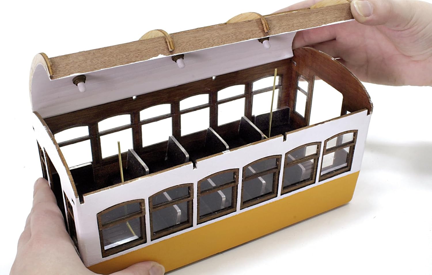 EarthMark Lisbon Trolley 1:24 Scale Wood and Metal Model Kit 53005 by OcCre (Model Only - No Paint)