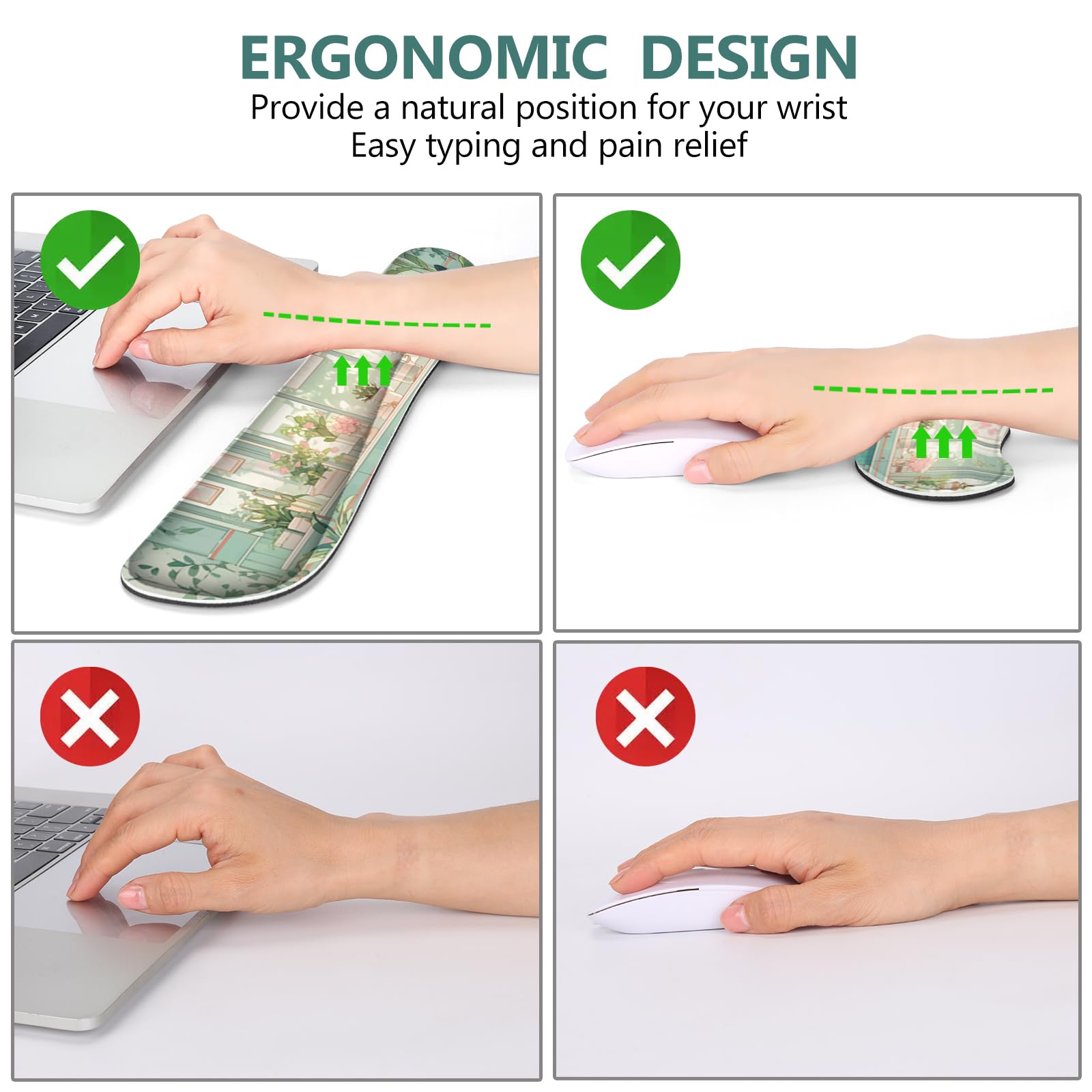 DINKY Mouse Pad & Wrist Rest Set - Ergonomic Comfort -3 DINKY Mouse Pad & Wrist Rest Set - Ergonomic Comfort -3
