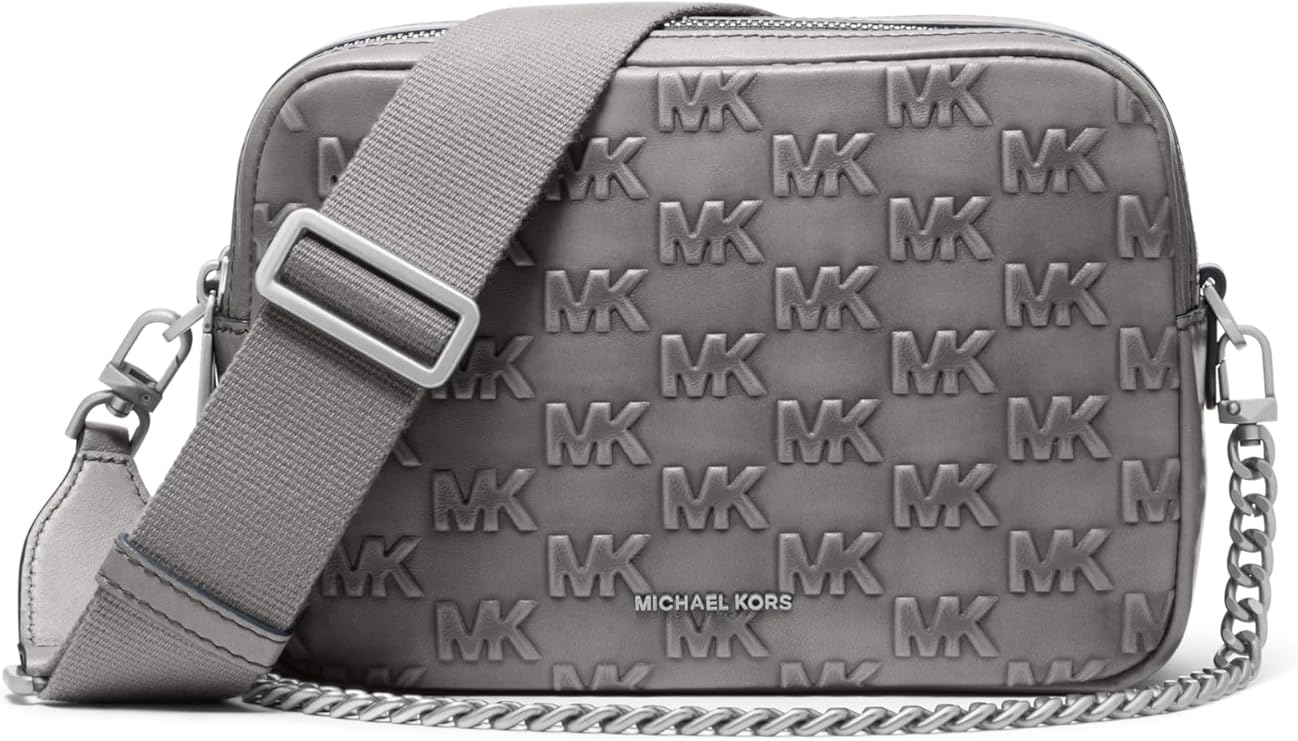 Gray textured crossbody bag women casual everyday fashion accessory