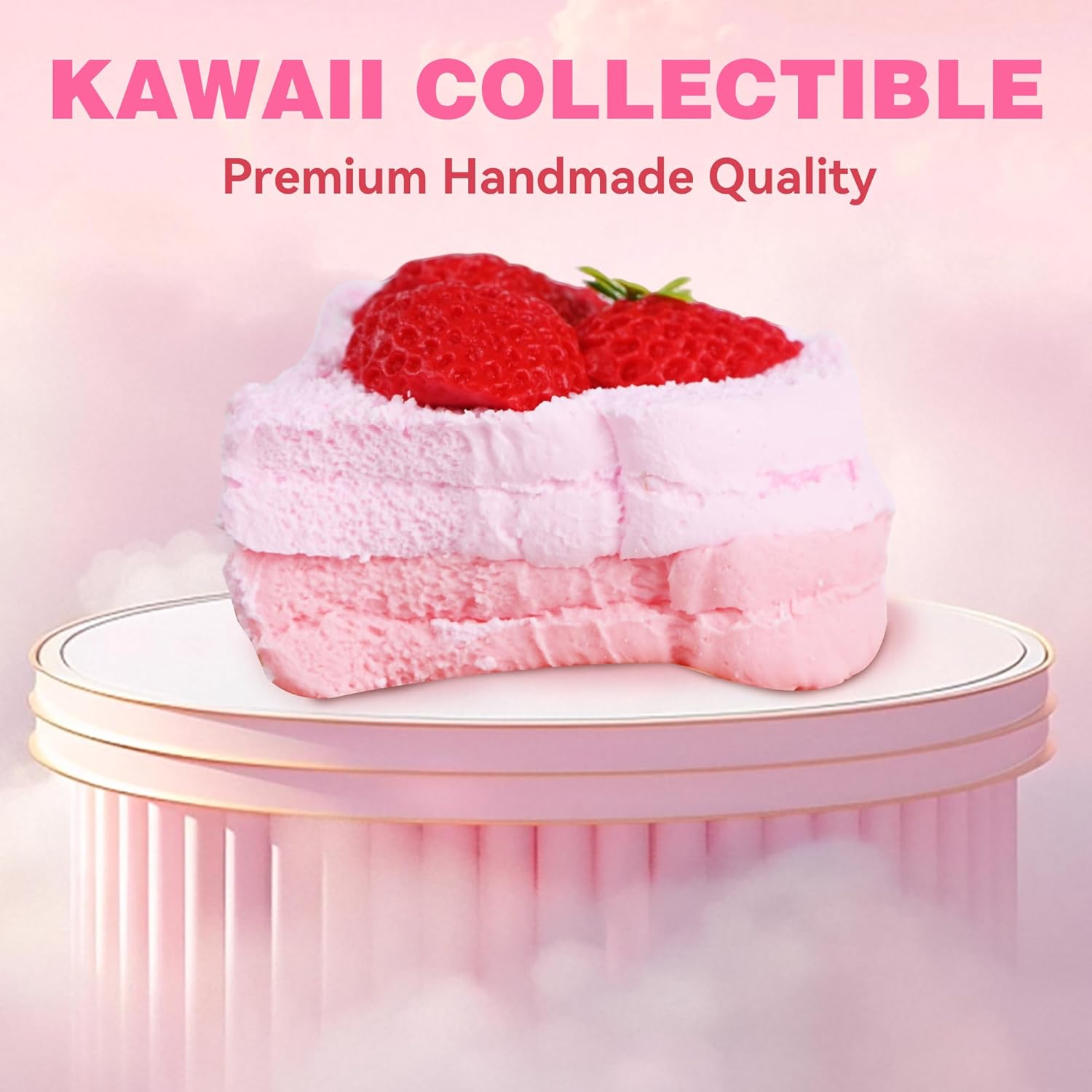 Slow Rising Squishy，Taba Squishy, Stress Balls，Fidget Slow Rising Sticky Realistic Food Squeeze Toy，Stress Relief & Fidget Toys for ADHD，Party Favor Gift (Strawberry Toast)