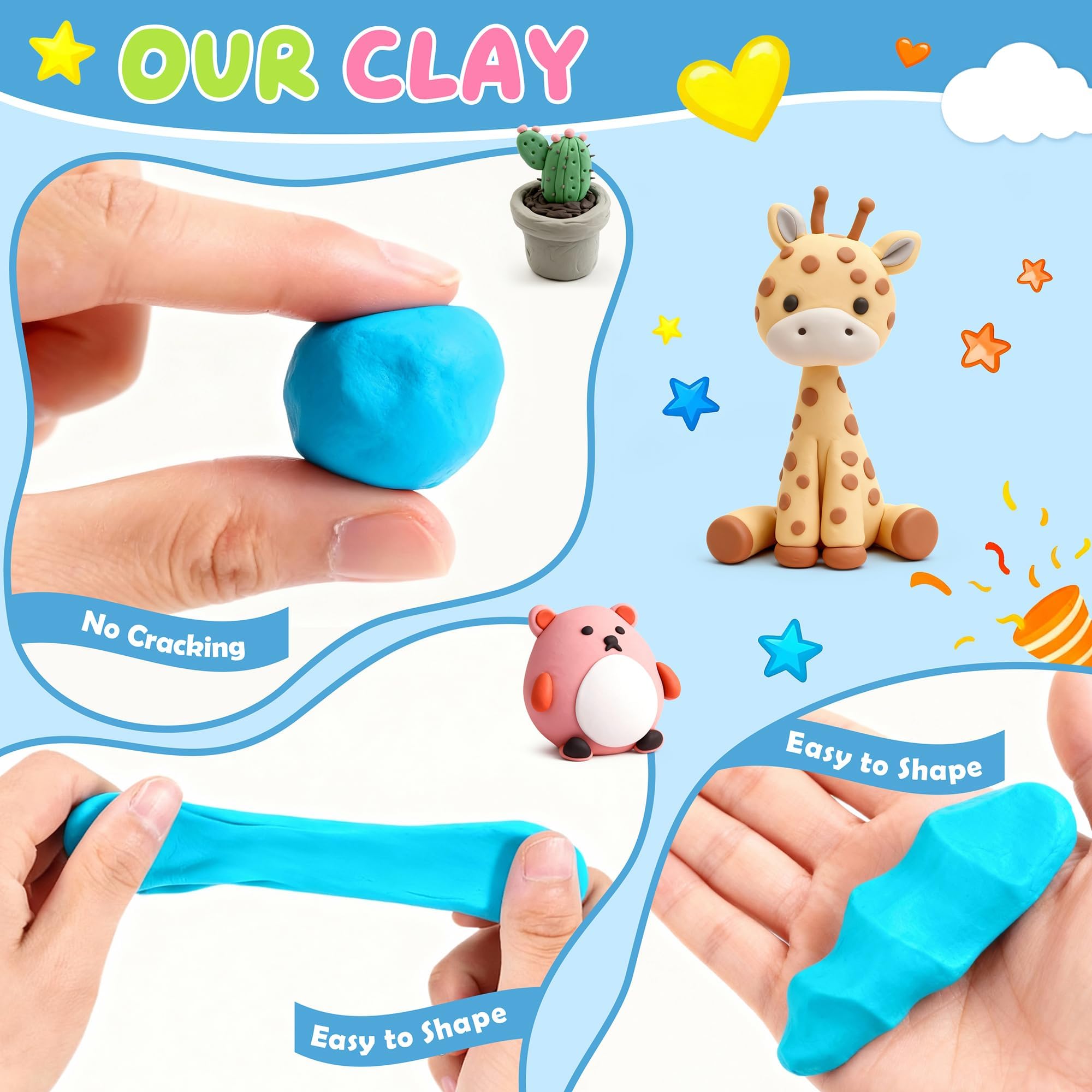 Artpar 82 Color Polymer Clay Kit - Kids Crafting -4