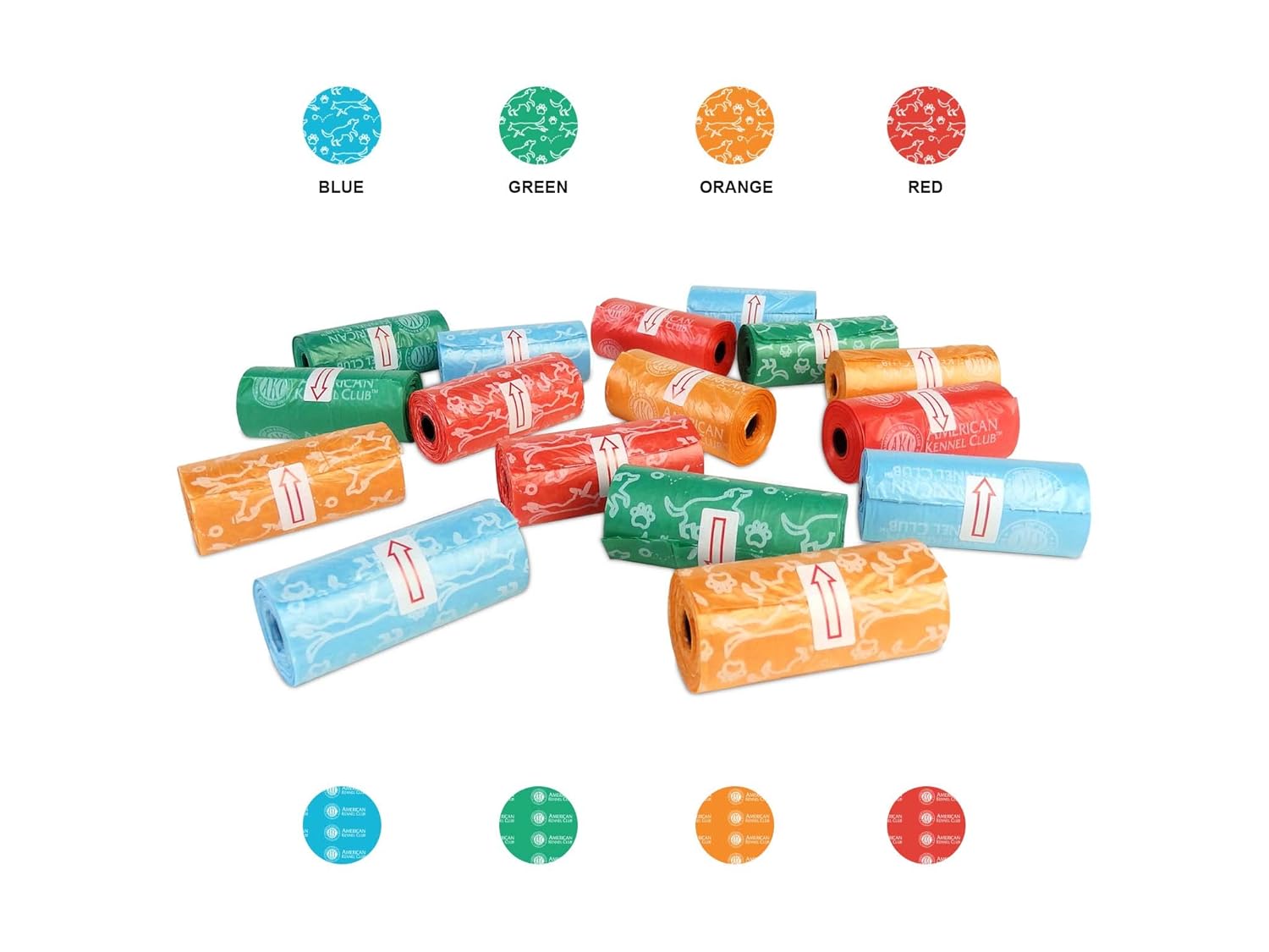 AKC Dog Poop Bags, 240 Bags 16 Rolls, Lavender Scent, Toy Print : Pet Supplies