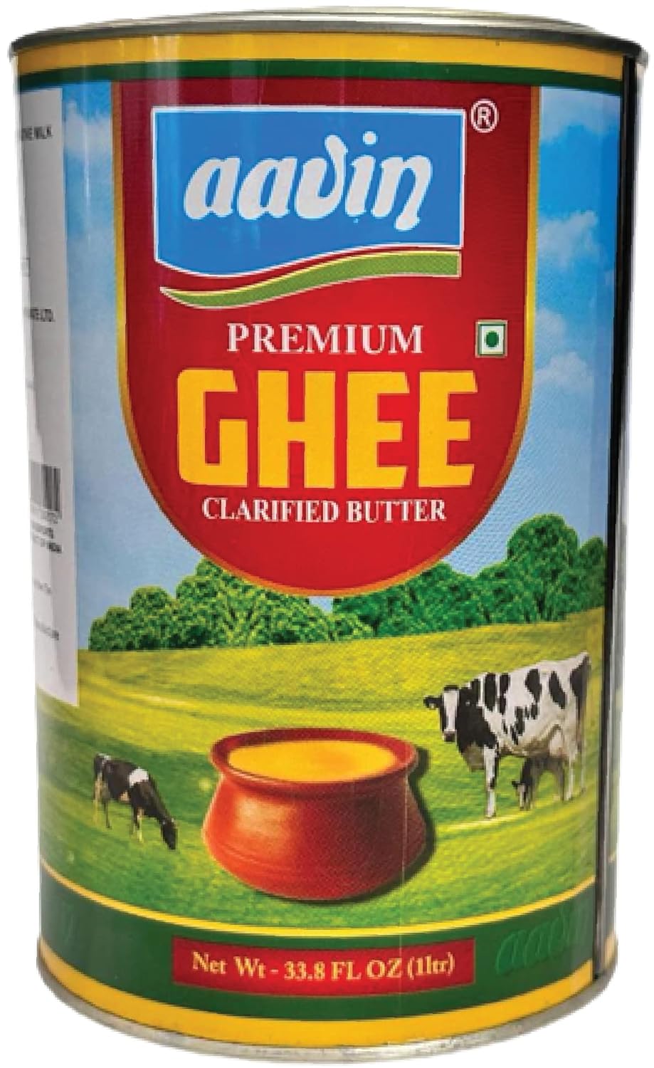 AAVIN Premium Cow GHEE, Clarified Butter 1L (33.8 Ounce