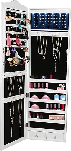 Mind Reader Organizador de joyas luces LED blancas