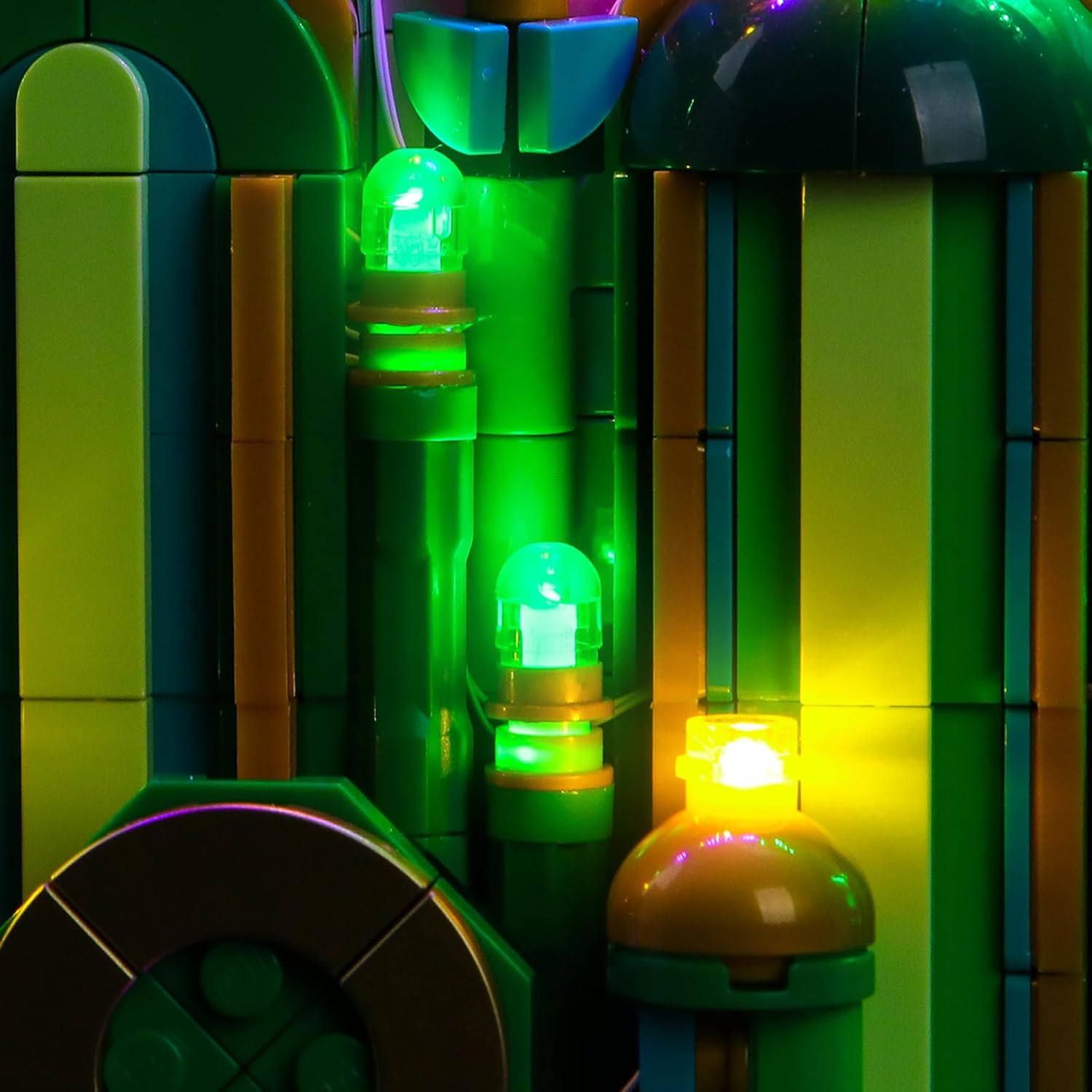 Upgraded Led Light Kit Compatible with Lego Emerald City Wall Art Building Set, RC Version Compatible with Lego 75685 (Model Not Included)