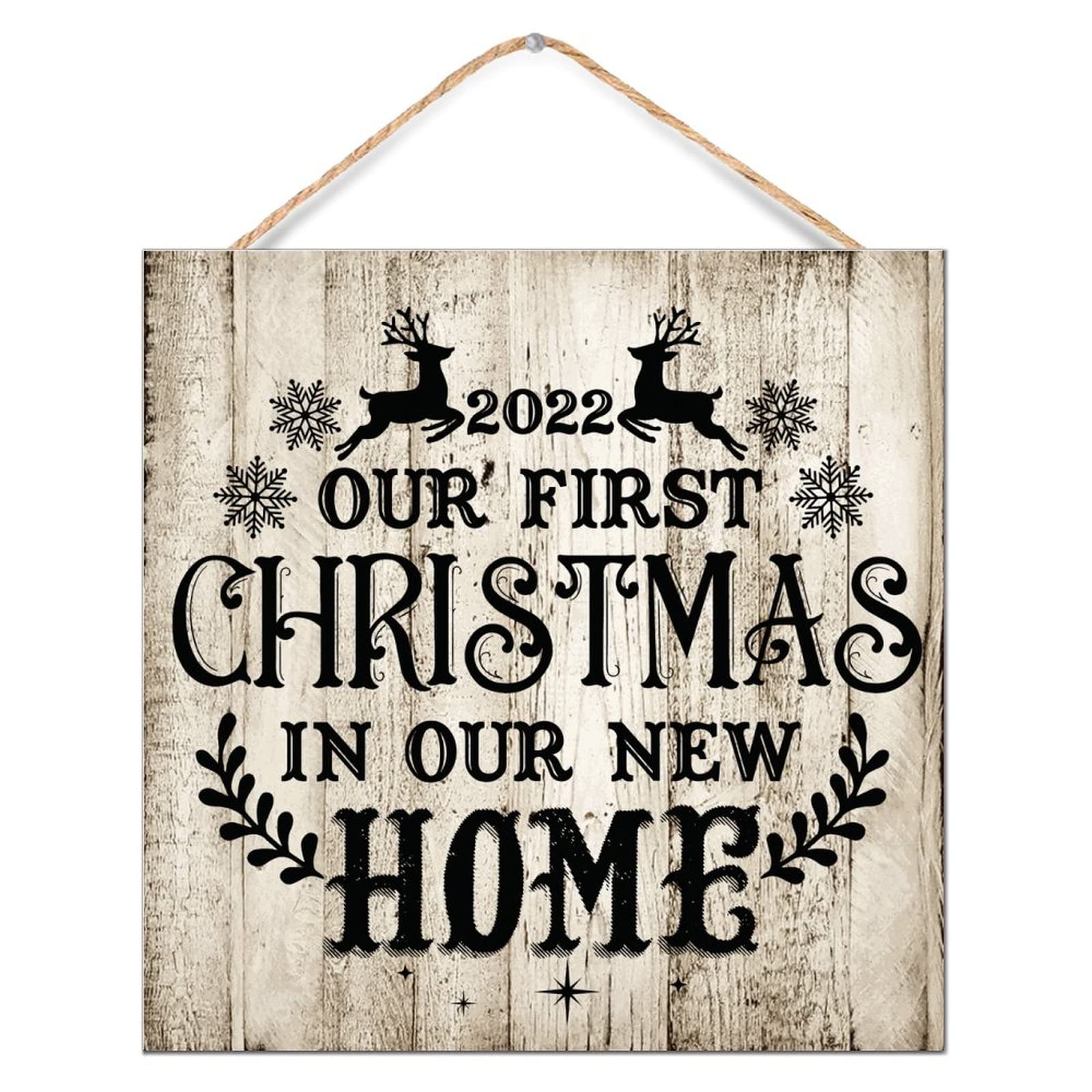 Décoration de Noël en bois vintage pour votre premier salon