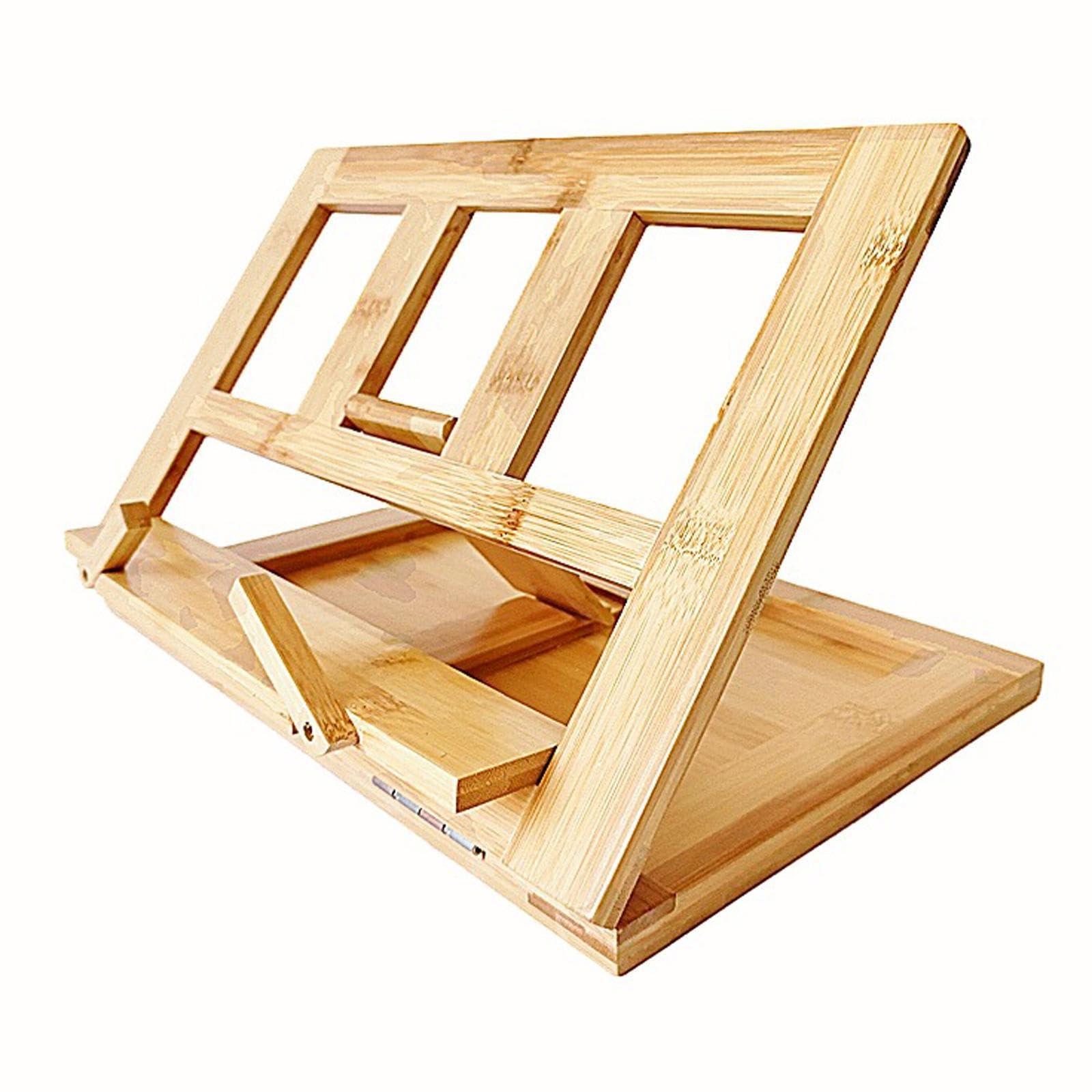 Supporto per spartiti musicali pieghevole per tastiera, leggero e portatile, espositore per spartiti musicali e ricette, supporto per tastiera, marrone, 33.5x23.5x2.5 cm