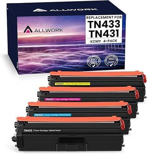 Cartucho de tóner compatible TN-433 de repuesto para Brother TN433 TN431 TN433BK TN433BK Cartucho de tóner compatible compatible con impresora