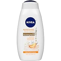 Vista 6 de NIVEA Nourishing Botanical Blossom Gel de baño, 20 onzas líquidas y gel de baño corporal de albahaca y té blanco con suero nutritivo, botella de 20