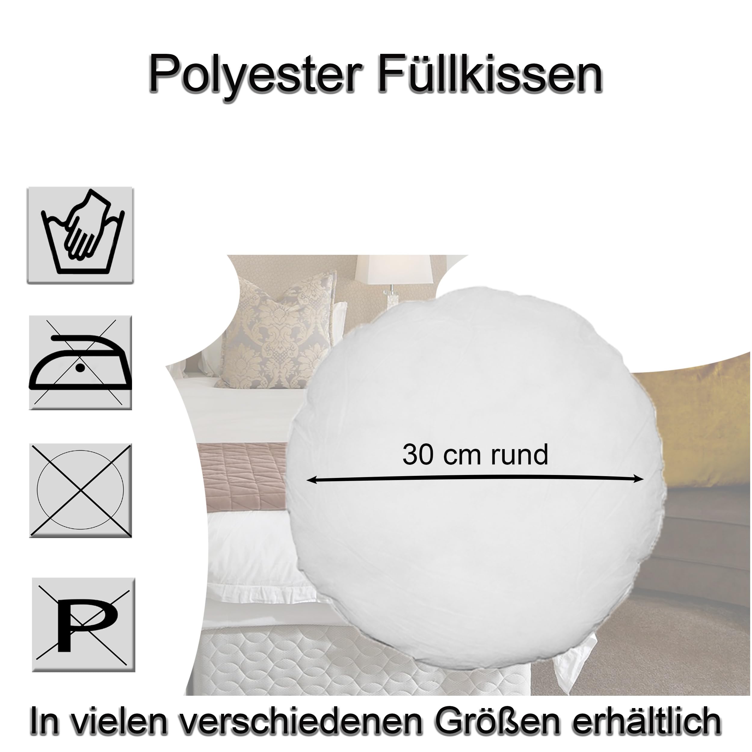 Haus und Deko Kussenvulling polyester 70 x 70 cm vulkussen wit binnenkussen voor decoratief kussen zacht hoofdkussen bankkussen kussenvulling inlett wasbaar binnenkussen bankkussen