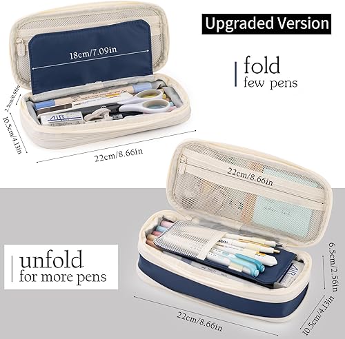 Miniatura 9 de EASTHILL Estuche para lápices de gran capacidad, bolsa grande para lápices de papelería, bolsa para bolígrafos para niñas adolescentes