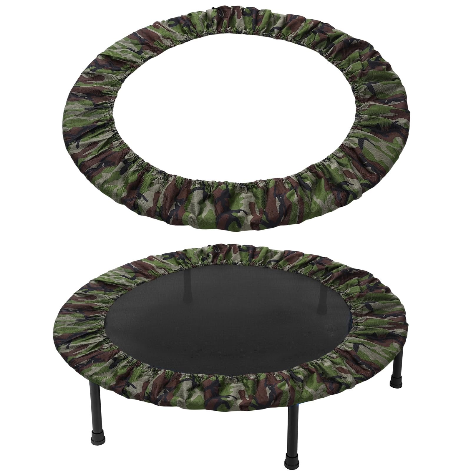 YELARXI Trampolines Spring Cover, Small Trampolines Replacement Cover, 10 Holes Safety Pad Replacement - Fitting for (Men/Women/Indoor/Home/Fitness) 60 Inch & Oxford Cloth & Camouflage
