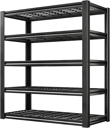 Miniatura 8 de REIBII Estantería de garaje de 3000 libras, estantes de almacenamiento resistentes, estantería de metal industrial ajustable para garaje, sótano