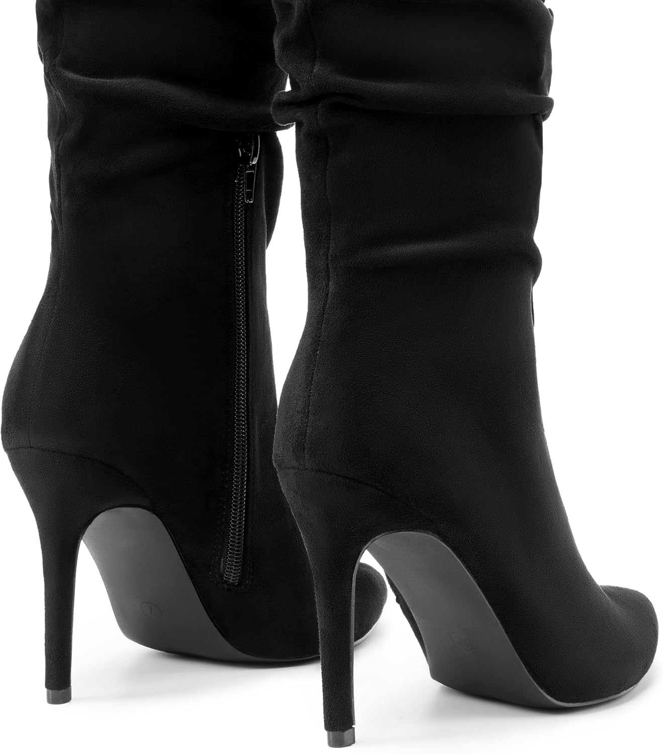 DREAM PAIRS Knee High Boots for Women Pointed Toe Stiletto High Heel Slouchy Suede with Side Zipper Tall Fashion Boots - Image 3