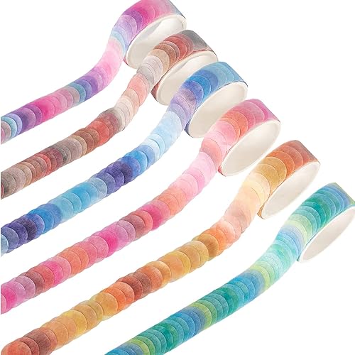 YUBX Juego de cintas Washi precortadas de colores sólidos macarrón decorativas para manualidades, manualidades, diarios, planificadores, álbumes de