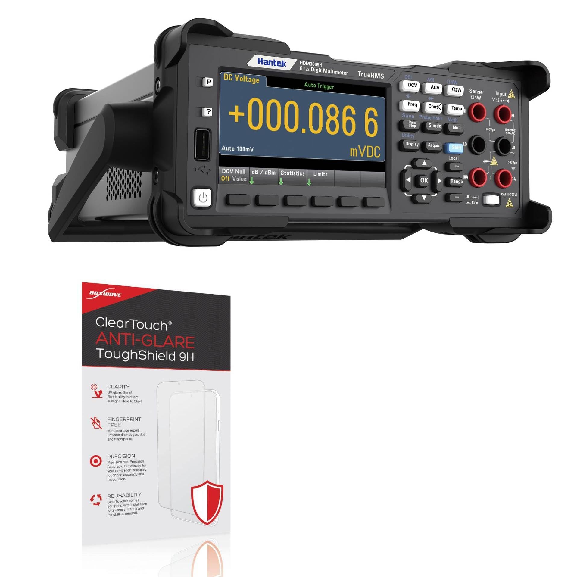 BoxWave Screen Protector Compatible With Hantek HDM3065A - ClearTouch Anti-Glare ToughShield 9H (2-Pack), Anti-Glare 9H Tough Flexible Film Screen Protector