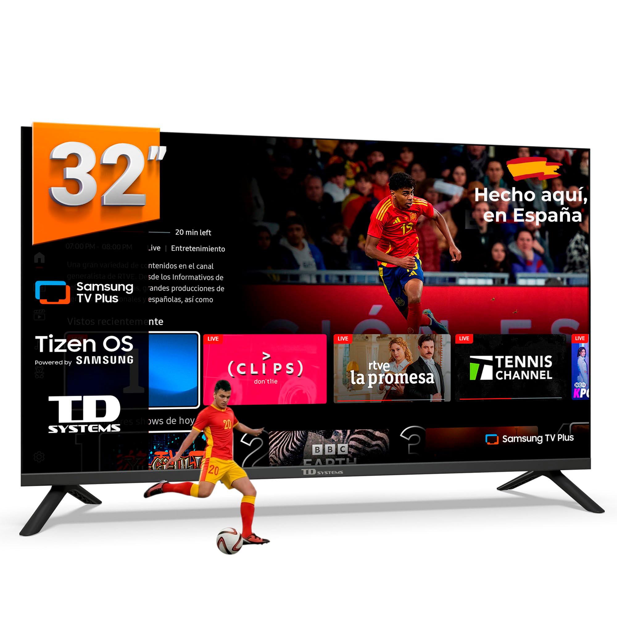TD Systems - Smart TV 32 Inch HD with Tizen OS 8.0 Powered by Samsung, HDR10 TV with Triple Tuner, 2026 TVs | PRIME32C22TIZEN