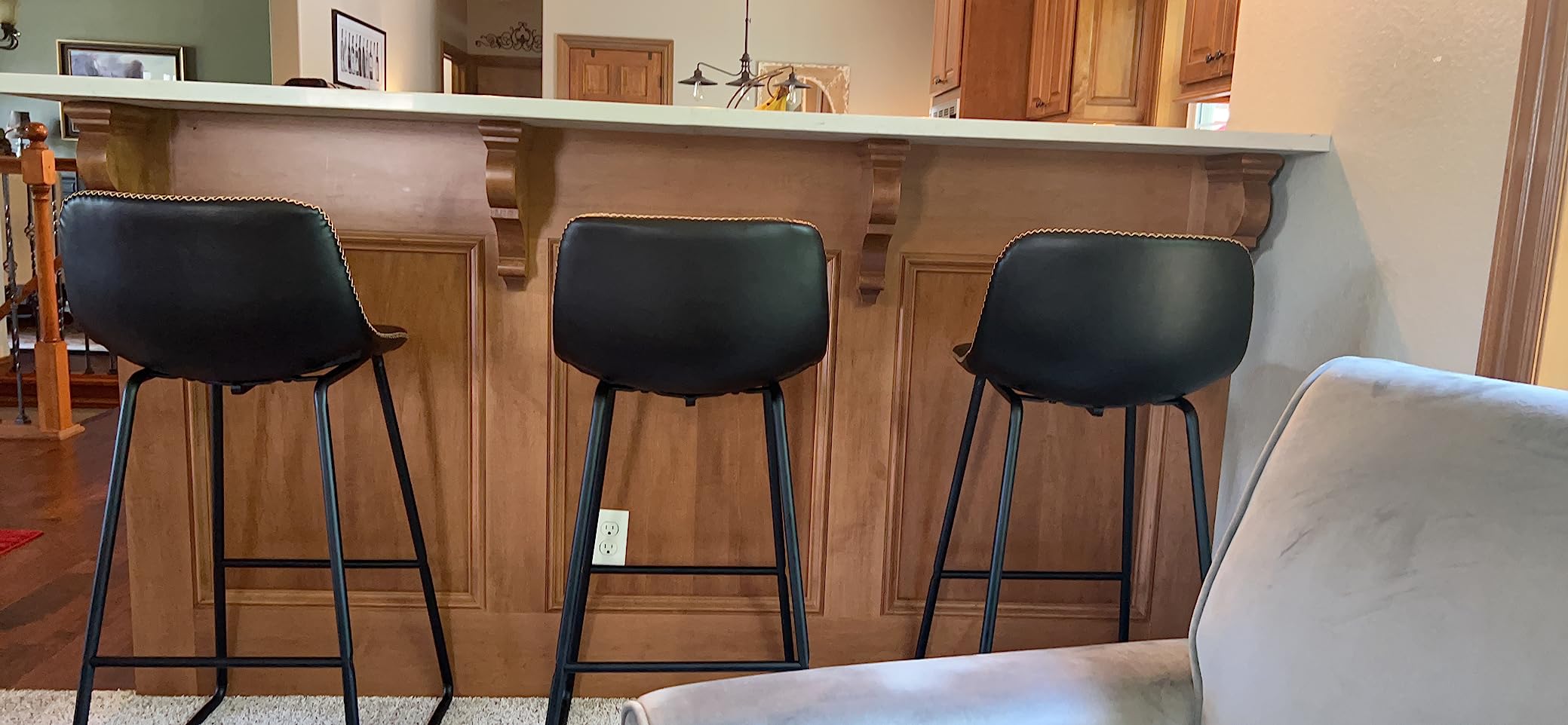 19/mo Finance HeuGah Dining Chairs,Faux Leather Dining Chairs Set of