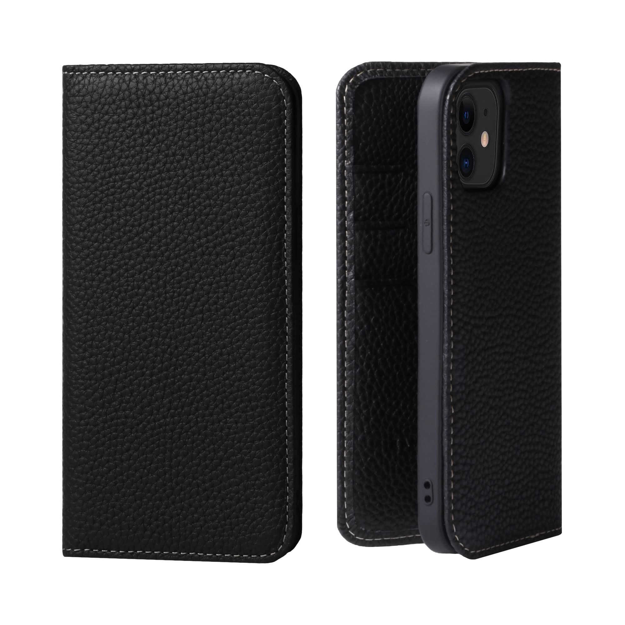 Amazon.co.jp: HANATORA iPhone12 12Pro ケース 手帳型 本革