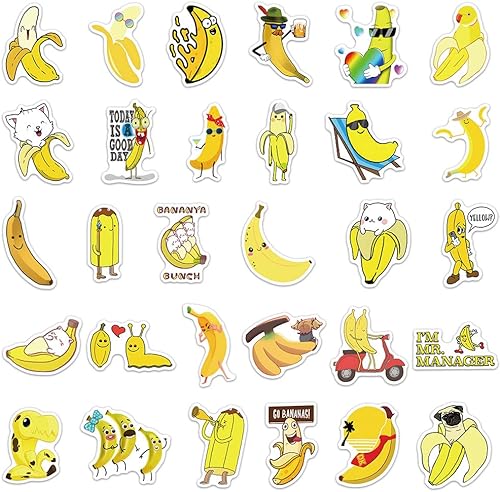 Miniatura 3 de 60 calcomanías de plátano  Calcomanías de vinilo de frutas de animales impermeables recuerdos de fiesta para niños lindas calcomanías Kawaii para