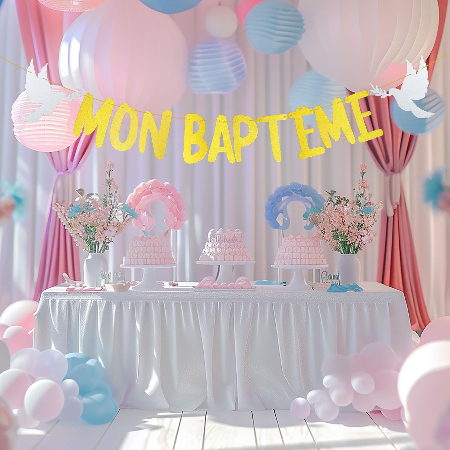 Kit De Décoration De Fête Familiale, Noir, Avec Bannière De