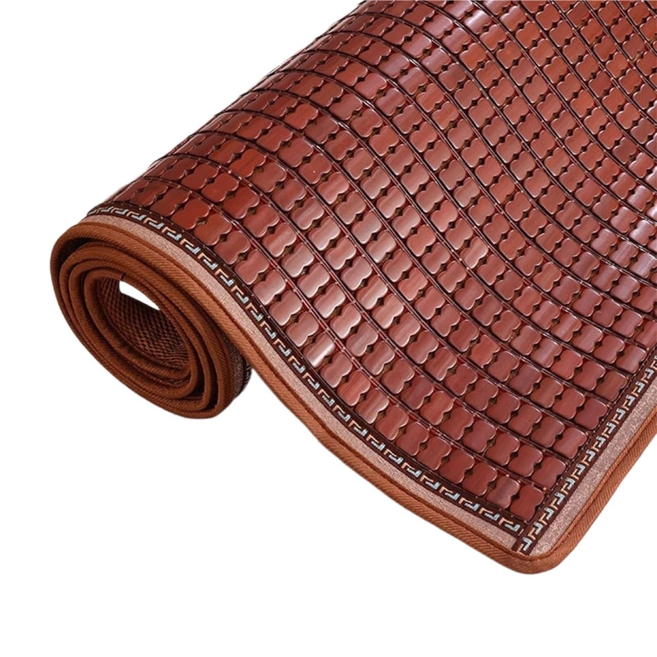 GTHTUHFD Summer Bamboo Bed Mat Cooling Pad Foldable Bamboo Sping Mattress For Home Use Ideal For Hot Weather Sp T,Coffee-90x190cm