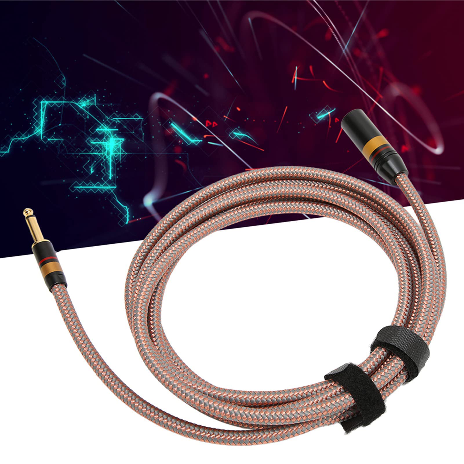 Septpenta 6,35 MM auf XLR Stecker Soundkabel Vergoldetes XLR Soundkabel Aus PVC, Baumwollgewebe für Mikrofone, Mischpulte, Audiokonsolen, Leistungsverstärker (9,8 Fuß)