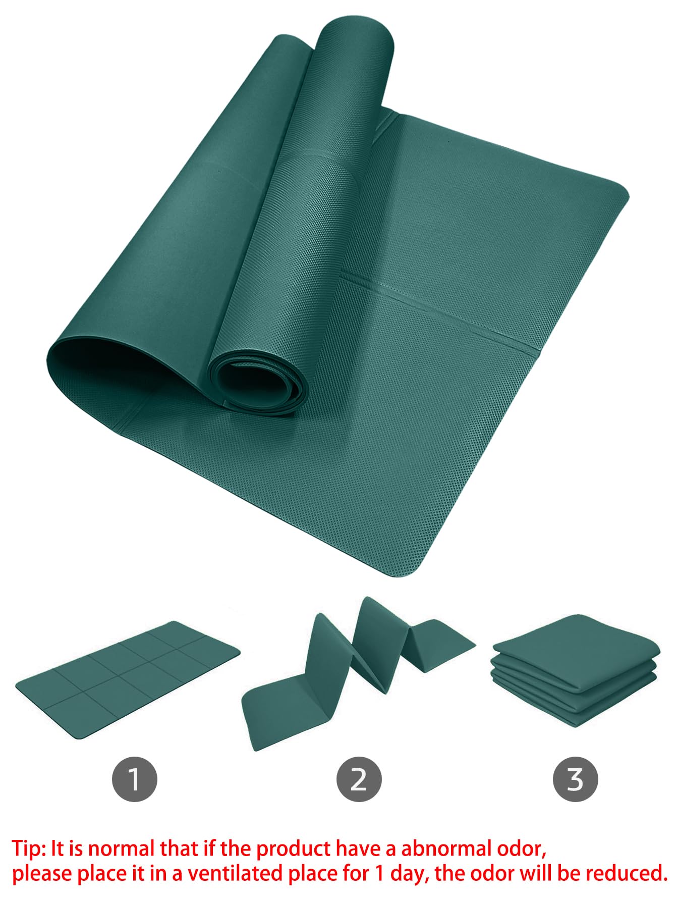 Tapis de Yoga Classique pour Femme et Homme, NIUAWASA Tapis de gymnastique portable EVA de 3mm pour Remise en Forme Le Yoga Cours de Pilates Entraînement Extérieur Camper Voyager