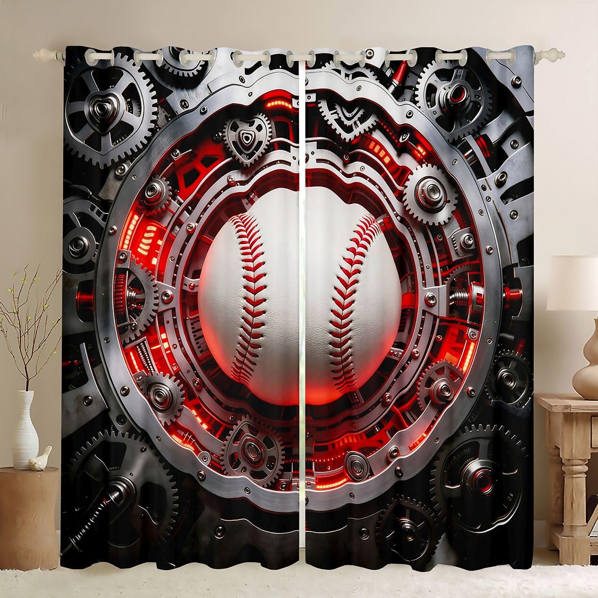 Homewish Baseballsport Curtain 137x117(HxB)