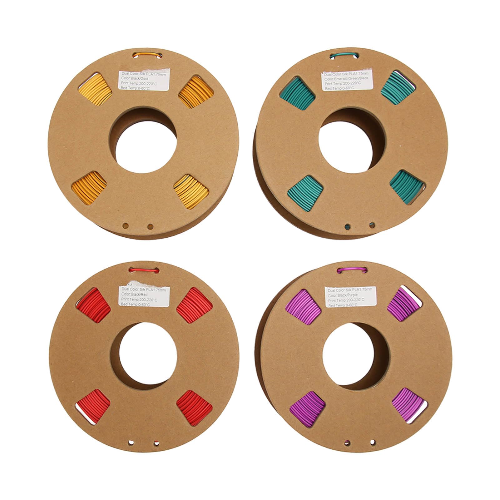 Filamento PLA de 1,75 Mm, Color Dual, 250 G X 4 Carretes, Gradiente