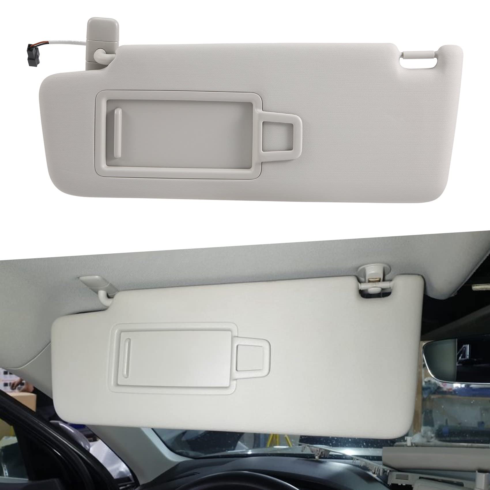 SUNXUE 5GG857551 Pare-soleil de voiture avec miroir de maquillage pour Golf 7 MK7 B8 CC E-Golf gauche
