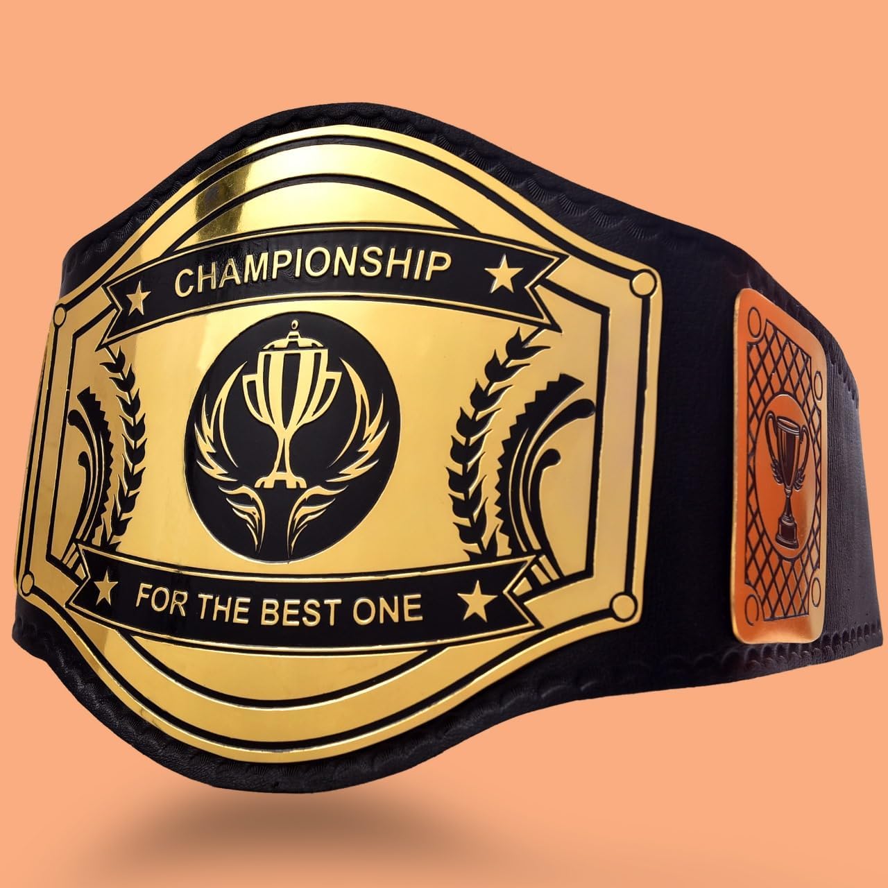 Championship Belt–Personalized Title -Wrestling,Boxing & Sports Awards –With Cover & Wall Mount Display-Champion