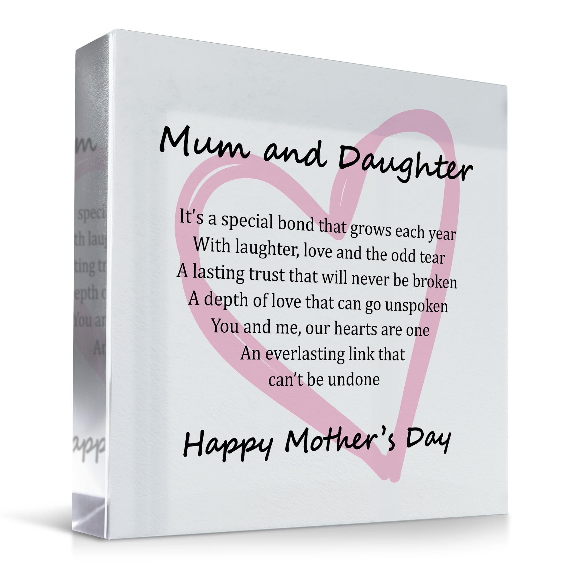 Red Ocean Mother& Daughter Gift, Mum Gift From Daughter, Mum, Mothers Day Keepsake, Sign For, Mothers Day Gifts For, To Gifts, Your Mummy