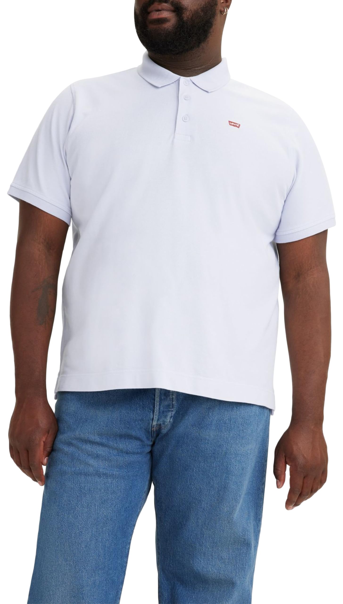 Levi's Men's Arctic Ice Housemark Polo T-Shirt, Xxs