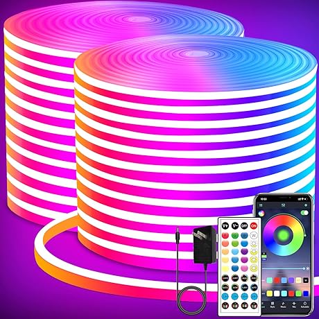 Waterproof, RGB Neon LED Light (66 Ft., 2-Pack)