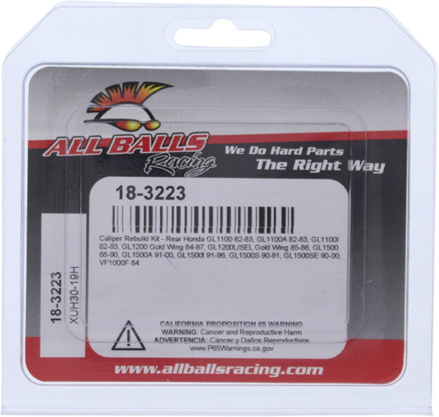 New All Balls Racing Rear Caliper Rebuild Kit 18-3223 Compatible With/Replacement For Honda GL 1200 Gold Wing