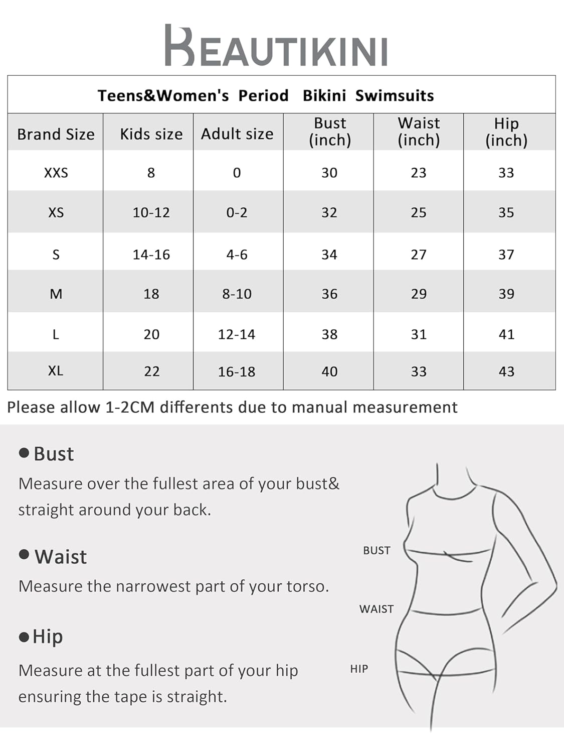 Beautikini Conjunto de biquíni esportivo menstrual à prova de vazamento de duas peças para meninas adolescentes em promoção! Veja a oferta e mais achadinhos de Moda praia 7 Hoje é o melhor dia para comprar Beautikini Conjunto de biquíni esportivo menstrual à prova de vazamento de duas peças para meninas adolescentes com aquele preço maroto! Promoção! Aproveite a oferta! 7