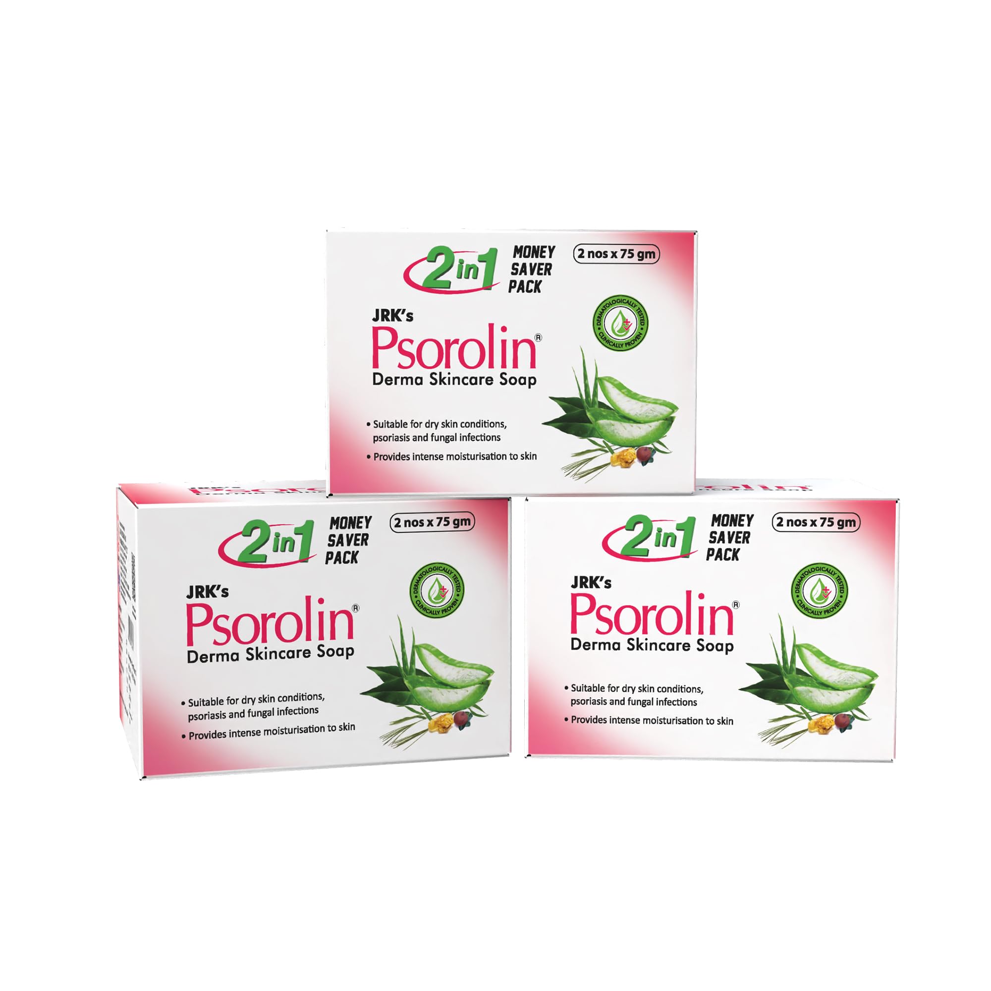 PSOROLIN DERMA SKIN CARE SOAP 2 IN 1 Pack | Money saver pack (Pack of 3 (6 Nos))-image-21