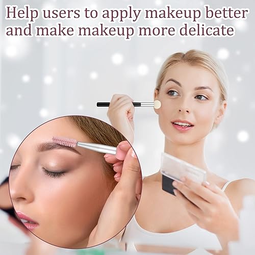 Miniatura 2 de Juego de 10 brochas de maquillaje de esponja de belleza, 4 piezas, aplicador de base de esponja, cepillo corrector de cabeza de hongo suave y 6