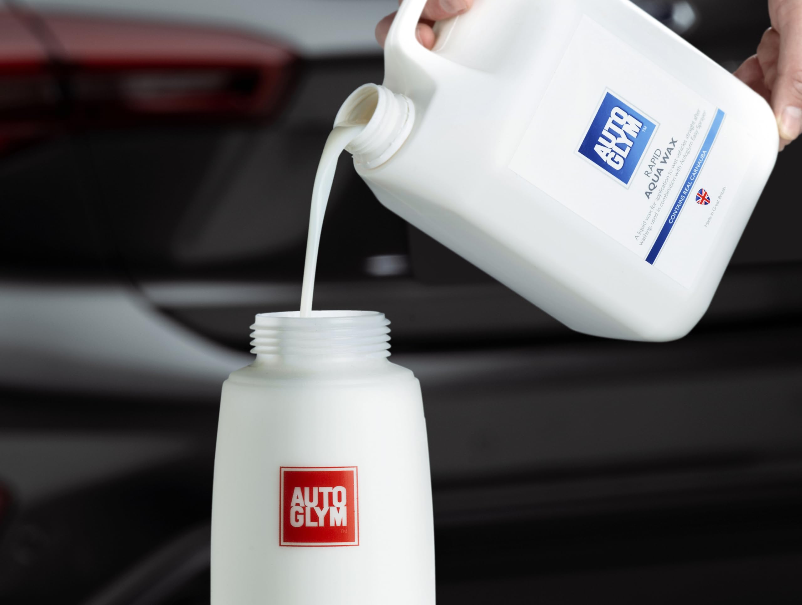Autoglym Rapid Aqua Wax, 2,5 l – płynny wosk samochodowy do ochrony wszystkich powierzchni zewnętrznych, w tym lakieru samochodowego, gumy i szkła, używaj z łatwym opryskiwaczem