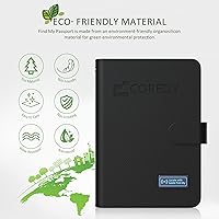 Vista 8 de Coredy Soporte para pasaporte con rastreador Bluetooth, funciona con Apple Find My (solo iOS), cubierta de pasaporte localizada, indicador de sonido
