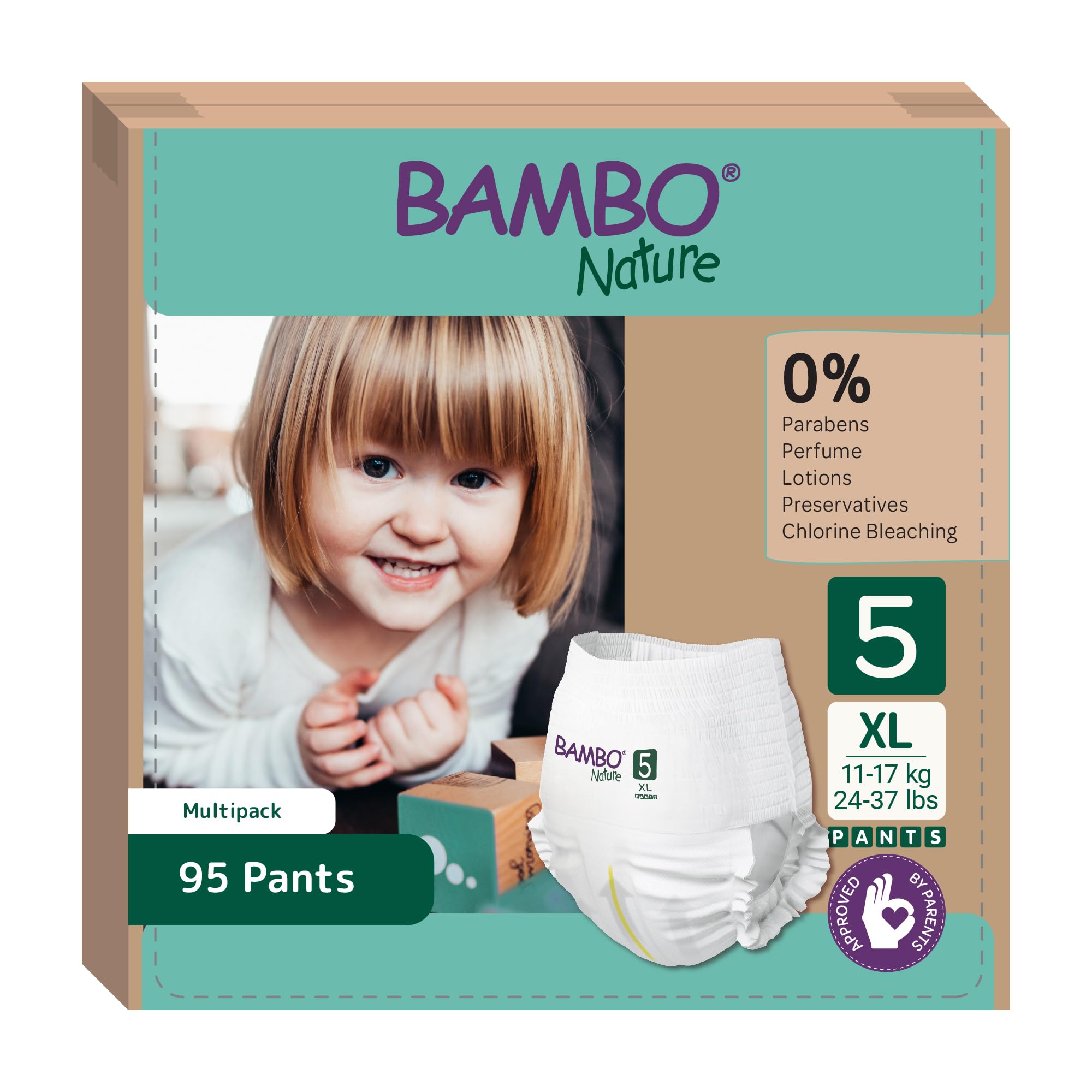 Pantalones de entrenamiento Bambo Nature Talla 5-12 a 18kg (PACK 5 X 19UN)