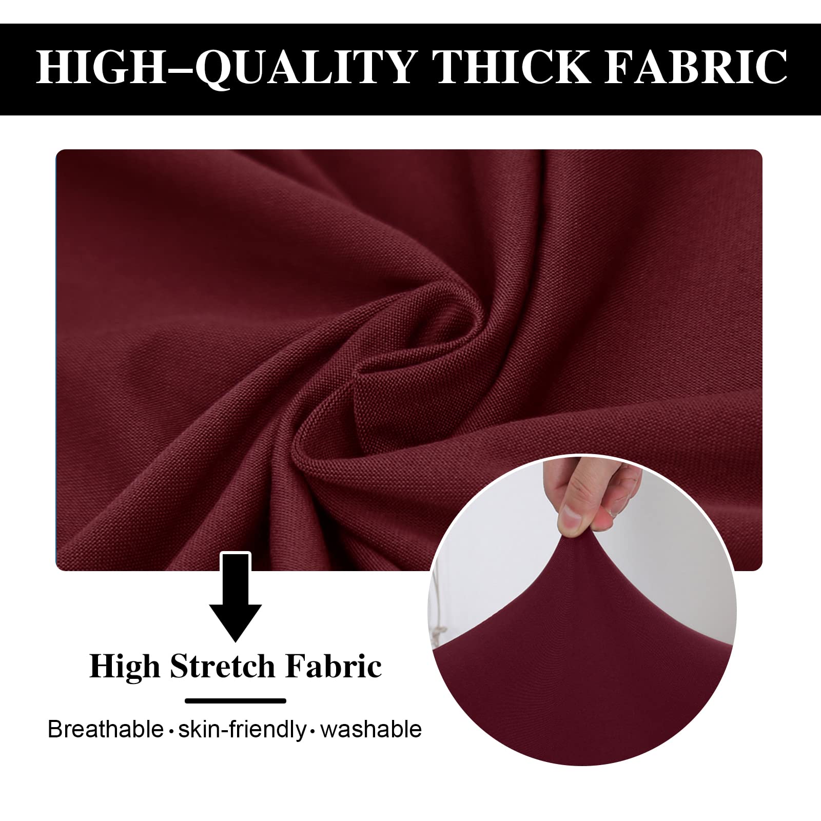 Jaotto Coprisedia Ufficio Elasticizzato, Fodere Coprisedia da Computer Universale Separato 1 Pezzo, Coprisedia da Girevole Lavabile Rimovibile Estraibile, Coprisedia per Sedia da Ufficio,Boedeaux