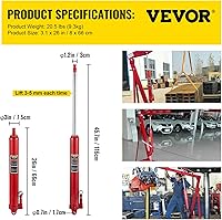 Vista 7 de VEVOR Gato hidráulico largo de carnero, capacidad de 8 toneladas17363 libras, con bomba de pistón único y base de horquilla, recogedor manual