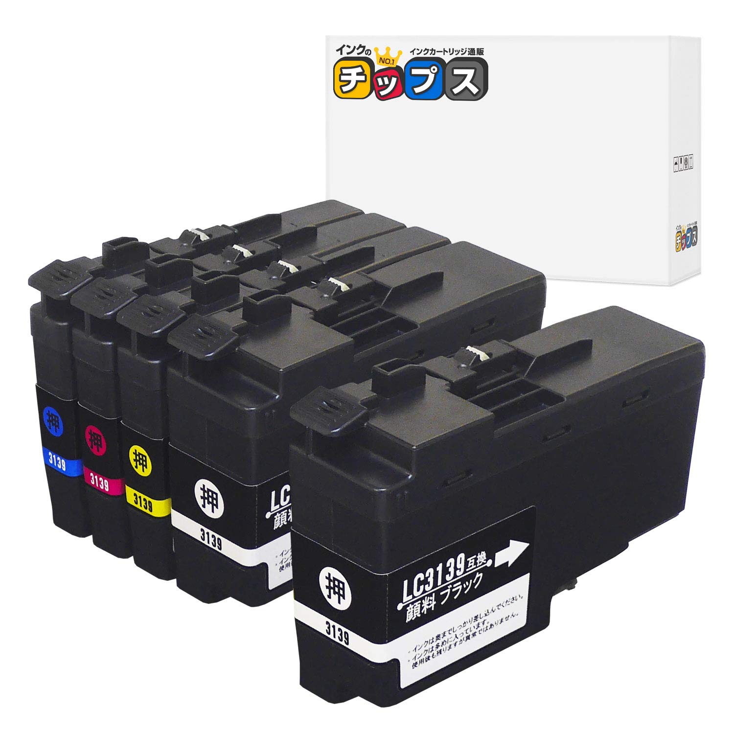 Amazon.co.jp: インクのチップス ブラザー用 LC3139 互換インク 4色+黒